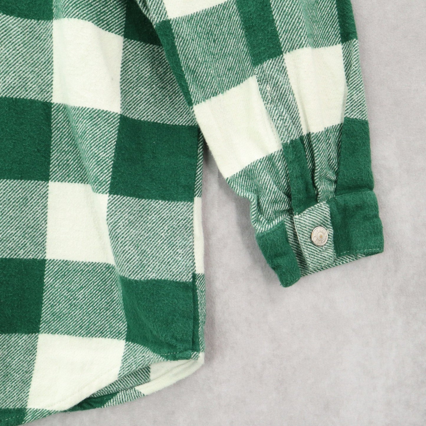 Zara Kids Green Flannel Plaid Long Sleeve Button Up Western Utility Shirt Small