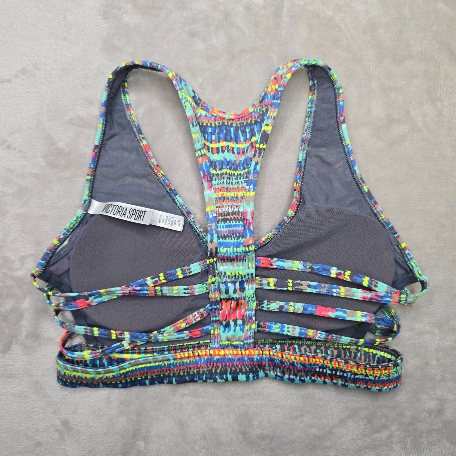 Victoria's Secret Sport Bra Padded Racerback Side Strap Activewear XS