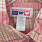 American Sweetheart Pink Plaid Flannel Western Urban 90s Skater Grunge Shirt L