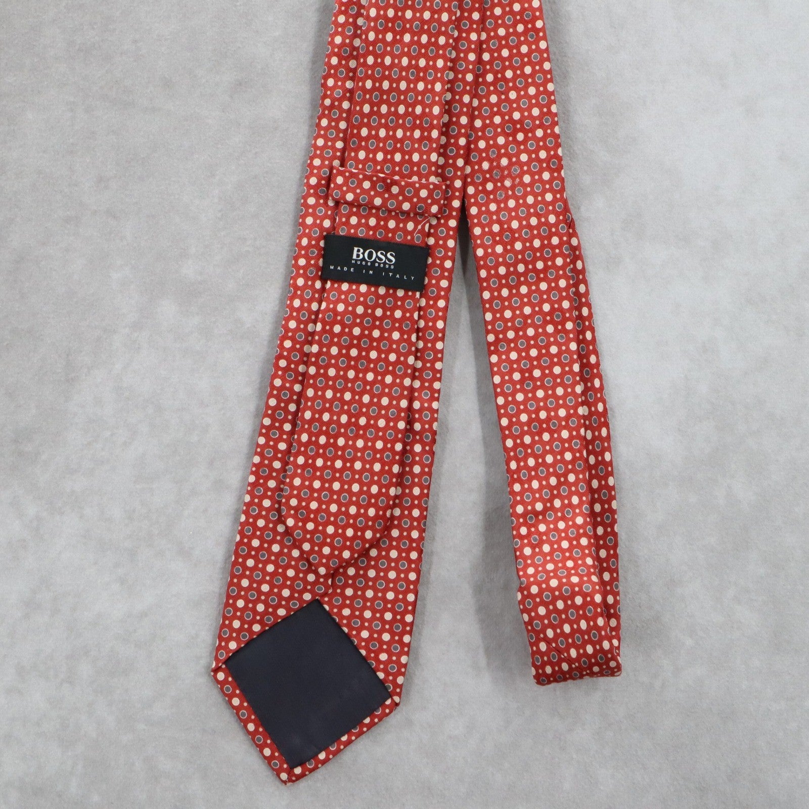 Boss Hugo Boss Red Polka Dot Executive Formal Silk Business Men's Neck Tie