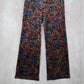 Joan Rivers Black Wide Leg Pull On Velvet Paisley Vintage Whimsy Pants Small