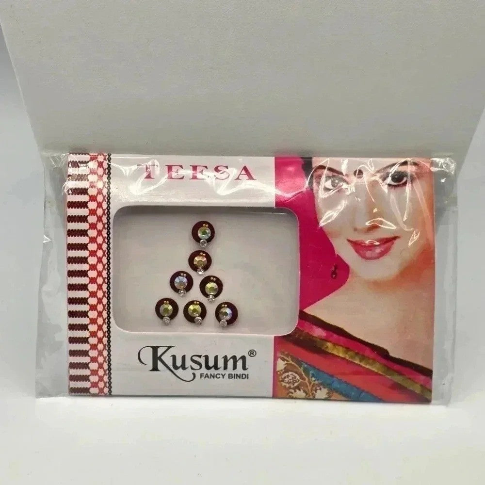 Kusum Rhinestone Stick on Forehead Indian Binidi Fashion Accessories NWT