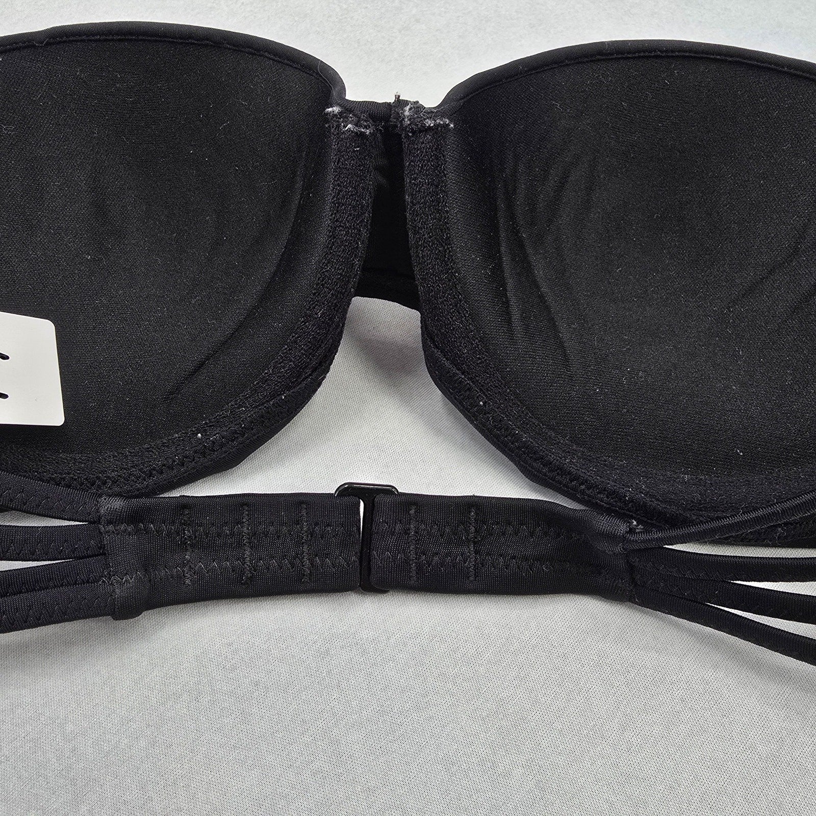 Shade & Shore Black Padded Strapless Swim Sports Bra Beach Bikini Top 34C