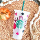 Starbucks 24oz Pumpkin Stars Cup Much Reusable Cold Tumbler