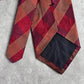 Jos. A. Bank Corporate Red Gold Plaid Tartan 100% Silk Men's Neck Tie Executive