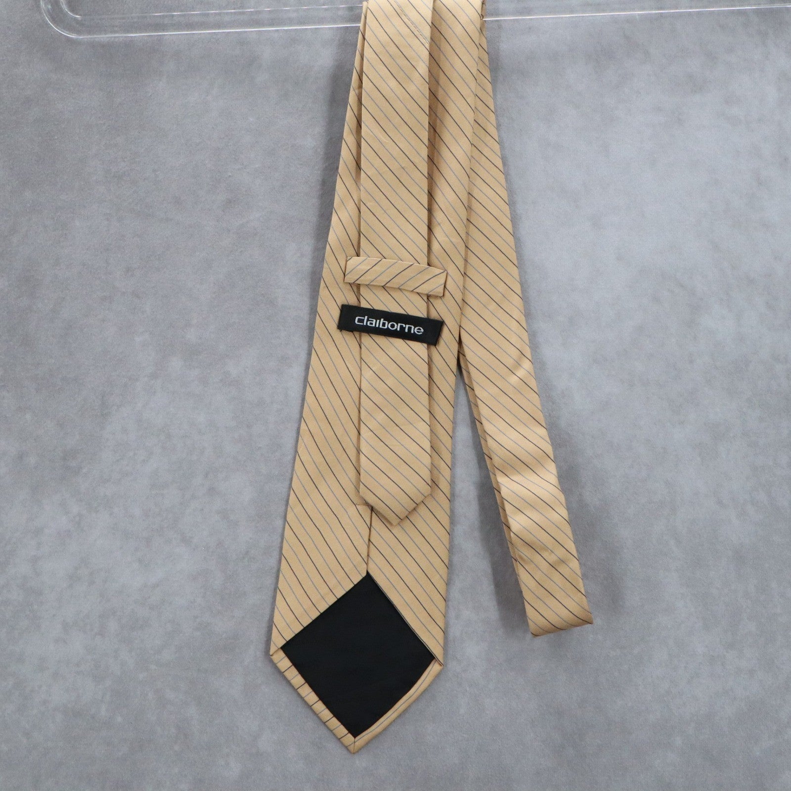 Claiborne Gold Stripes Executive Formal Business Silk Classic Men's Neck Tie