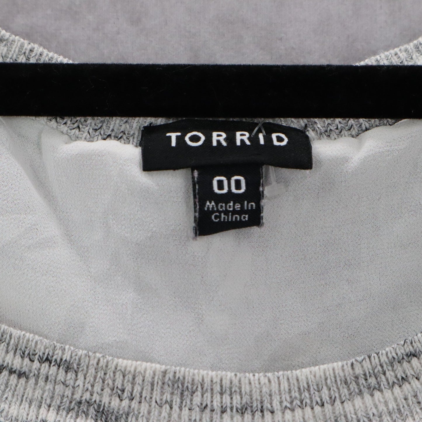 Torrid Gray Layered Hem Tunic Top Long Sleeve Knit Blouse Crisscross Ties 00