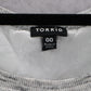 Torrid Gray Layered Hem Tunic Top Long Sleeve Knit Blouse Crisscross Ties 00