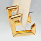 Gold Square Half Hoop Dangle Boho Retro Fashion Jewelry Earrings E10