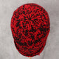 Red Crochet Cable Knit Black Skater Vintage Y2K Cottage Beanie Cap Hat OS