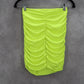 Green Neon Ruched Stretchy Tube Swim Party Pencil Bodycon Drape Top S Small