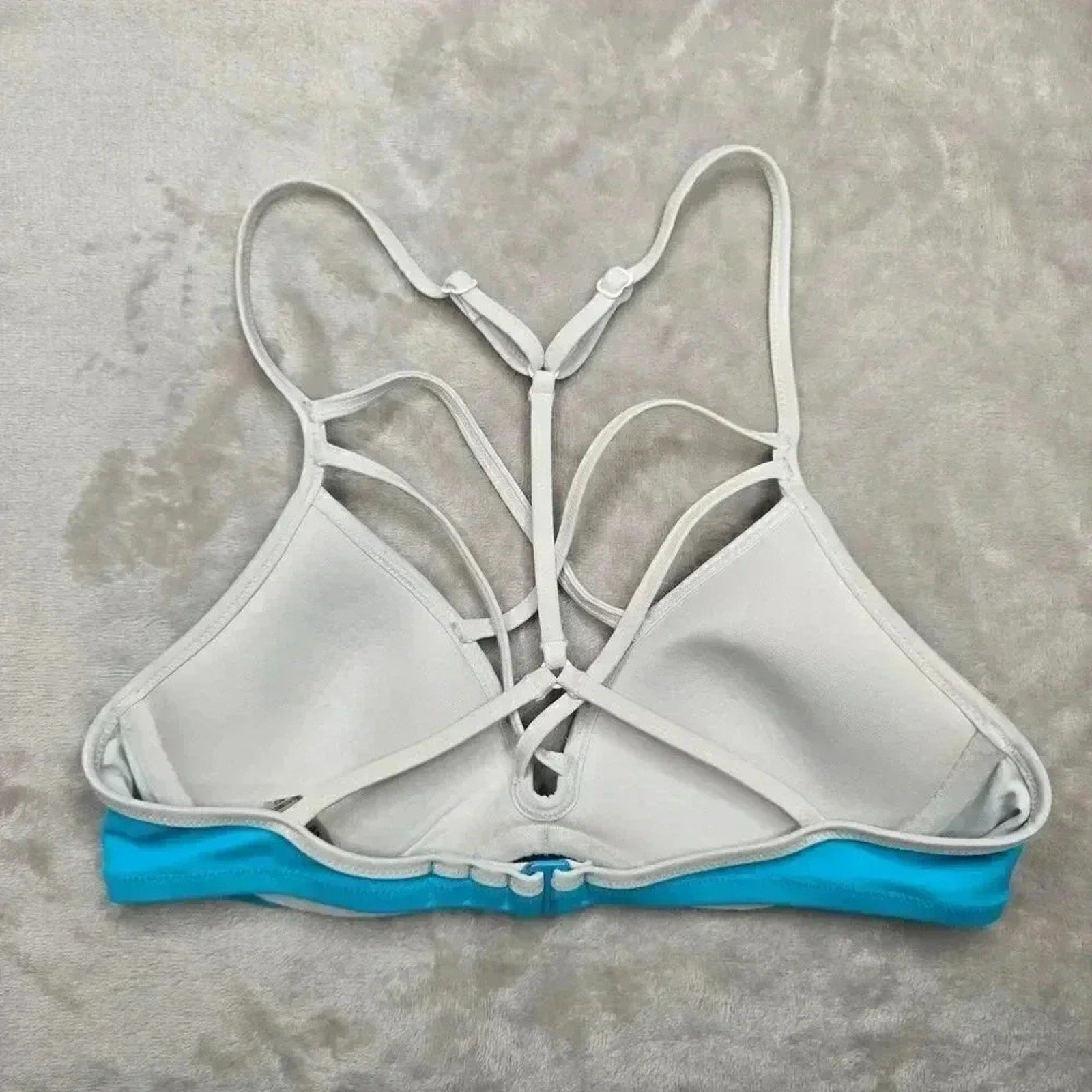 Victoria's Secret Pink Blue Padded Bikini Adjustable Strap Swimwear XS