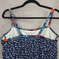 Blue Polka Dot Tank Top Padded Tankini Swimwear XL Extra Large