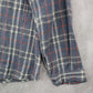 Entro Gray Plaid Flannel Button Down Western Cotton Tartan Extra Large XL