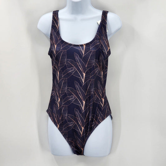 Nicole Miller Studio One Piece Purple Swimsuit Swimwear Bathing Suit Medium