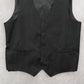 Black 5 Button Welt Pocket Point Waistcoat Formal Preppy Tuxedo Suit Vest L 44R