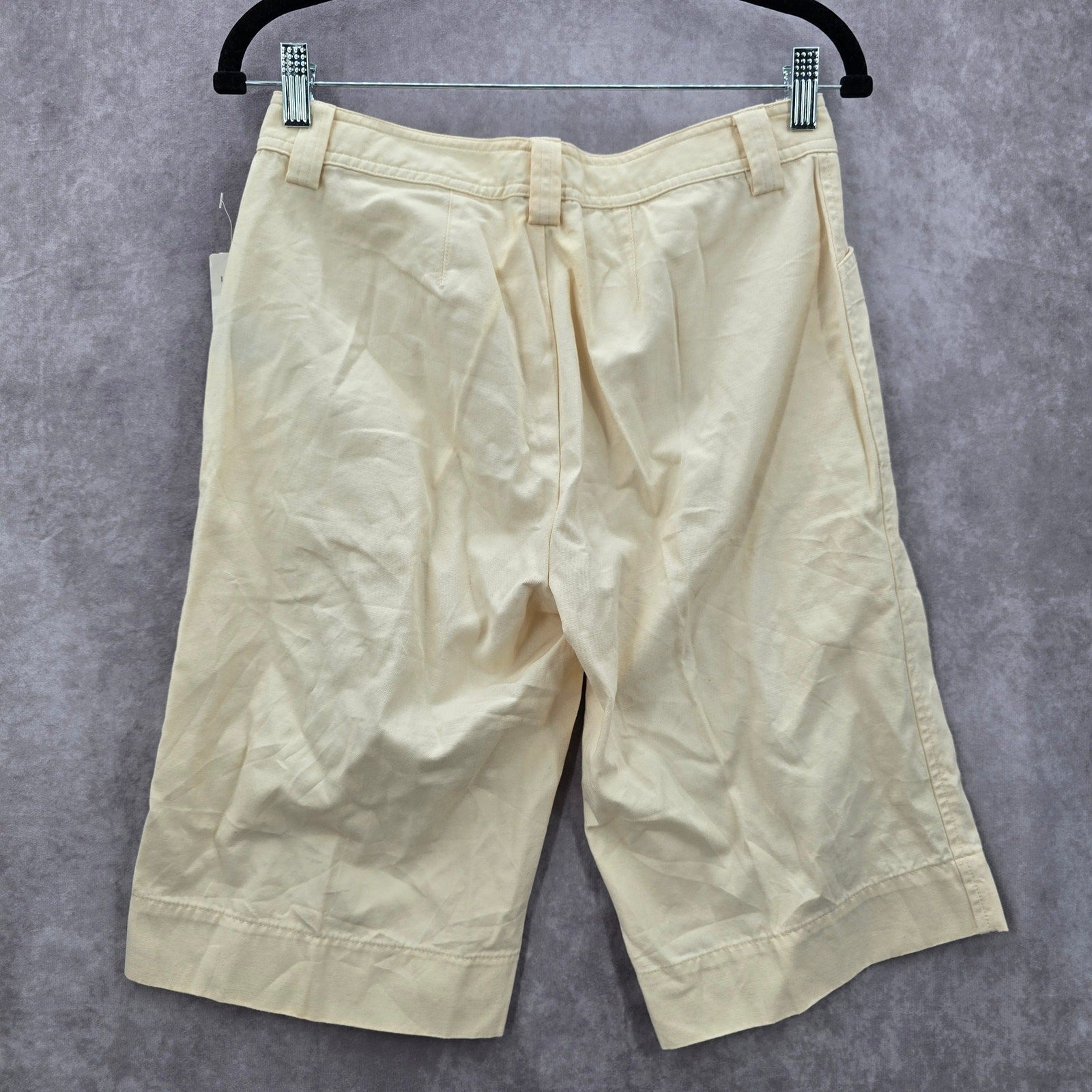 Lauren Ralph Lauren Yellow Flat Front Bermuda Cotton Bottoms Pants Shorts 2