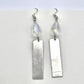Silver Tarnished Tone Bead Bar Dangle Hook Earrings Fashion Jewelry E25