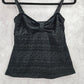 Catalina Black Crochet Lace Swimwear Tankini Top S Small 4-6