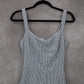Hollister Blue Stripe Fit Flare Cutout Nautical Beach Tie Preppy Dress Small S