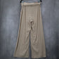 Evolutionary Tan Ruffle Pull On Wide Leg Belt Boho Comfy Trouser Pants L Large