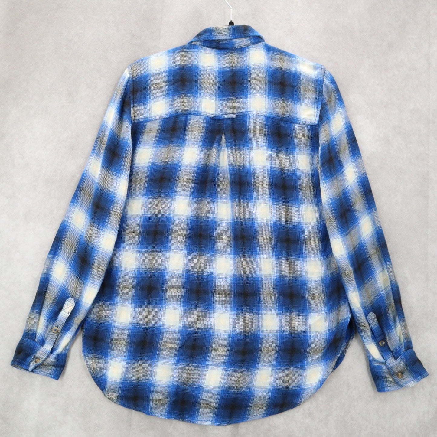 American Eagle Outfitters Flannel Plaid Long Sleeve Button Boyfriend Fit Small