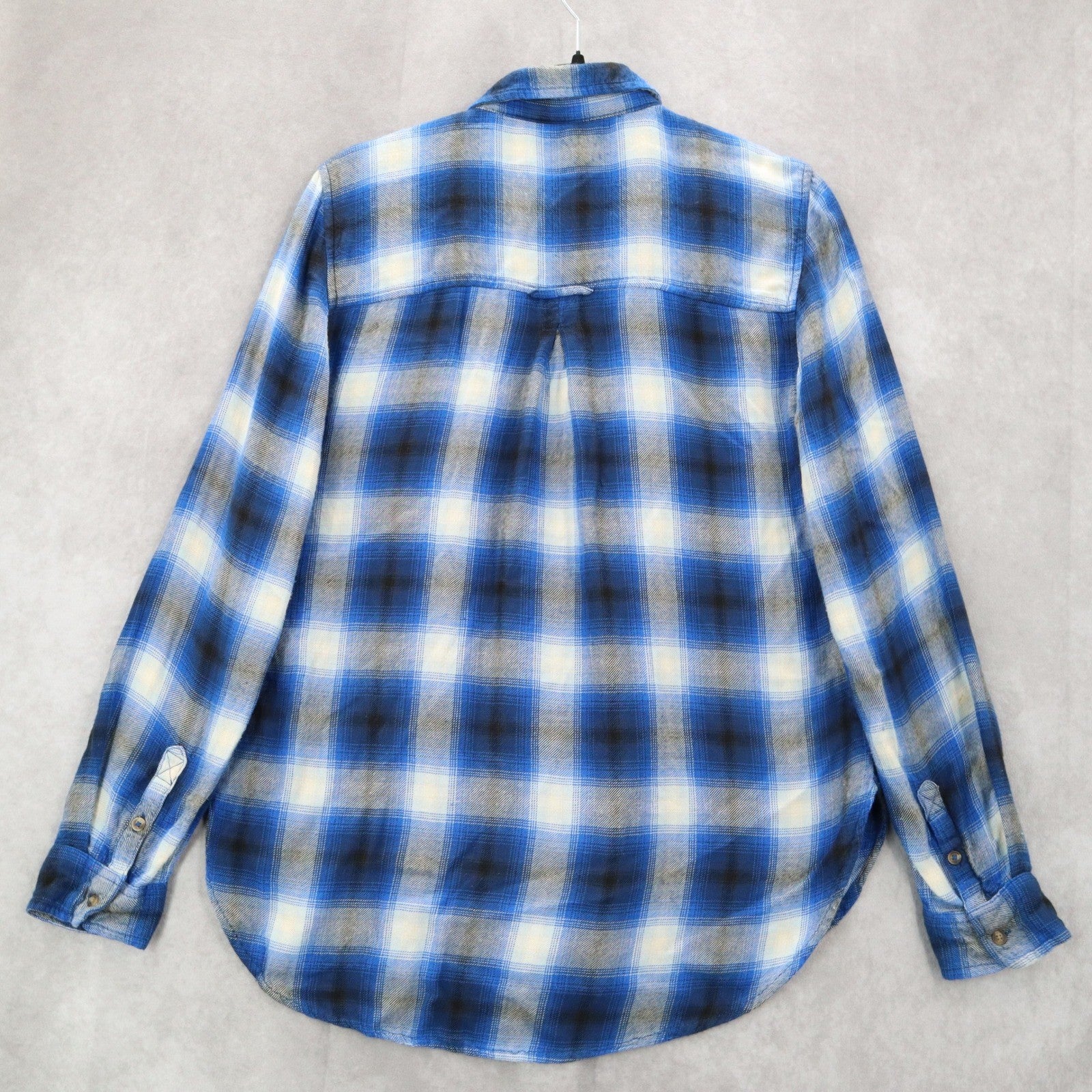 American Eagle Outfitters Flannel Plaid Long Sleeve Button Boyfriend Fit Small