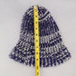Purple Cable Knit Y2K Vintage Hippy Unisex Cottage Boho Bucket Beanie Cap Hat
