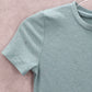 Victoria's Secret Pink Logo Blue Ribbed Short Sleeve Cropped Tshirt Top S Small