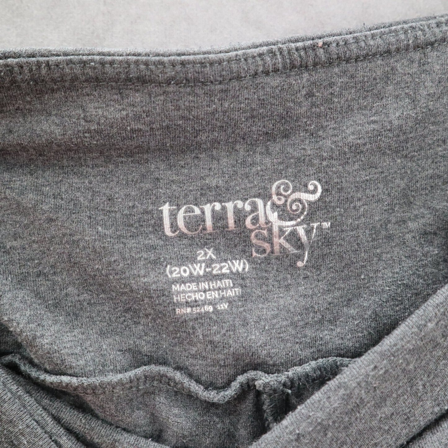 Terra & Sky Gray Stretch Skinny Leggings Pull On Pants Plus 20W 22W 2X
