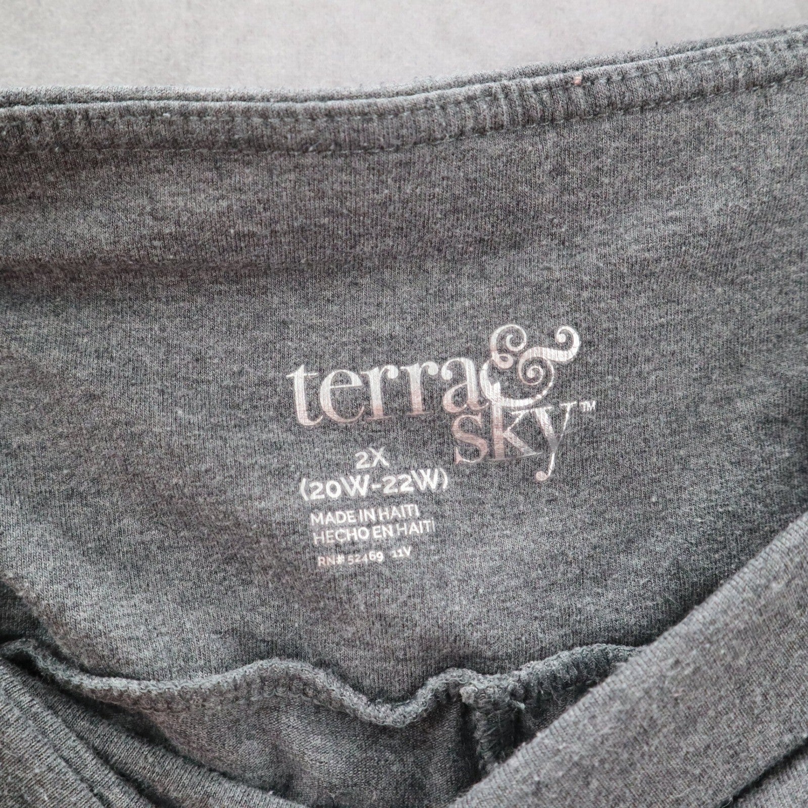 Terra & Sky Gray Stretch Skinny Leggings Pull On Pants Plus 20W 22W 2X