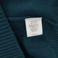 Haggar Teal Gray 1/4 Zip Sweater Knit Pullover Ribbed Collar Classic L Large
