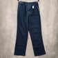 Blue Elastic Waist Pull-On Stretch Straight Leg Denim Jeans Pants 4XL