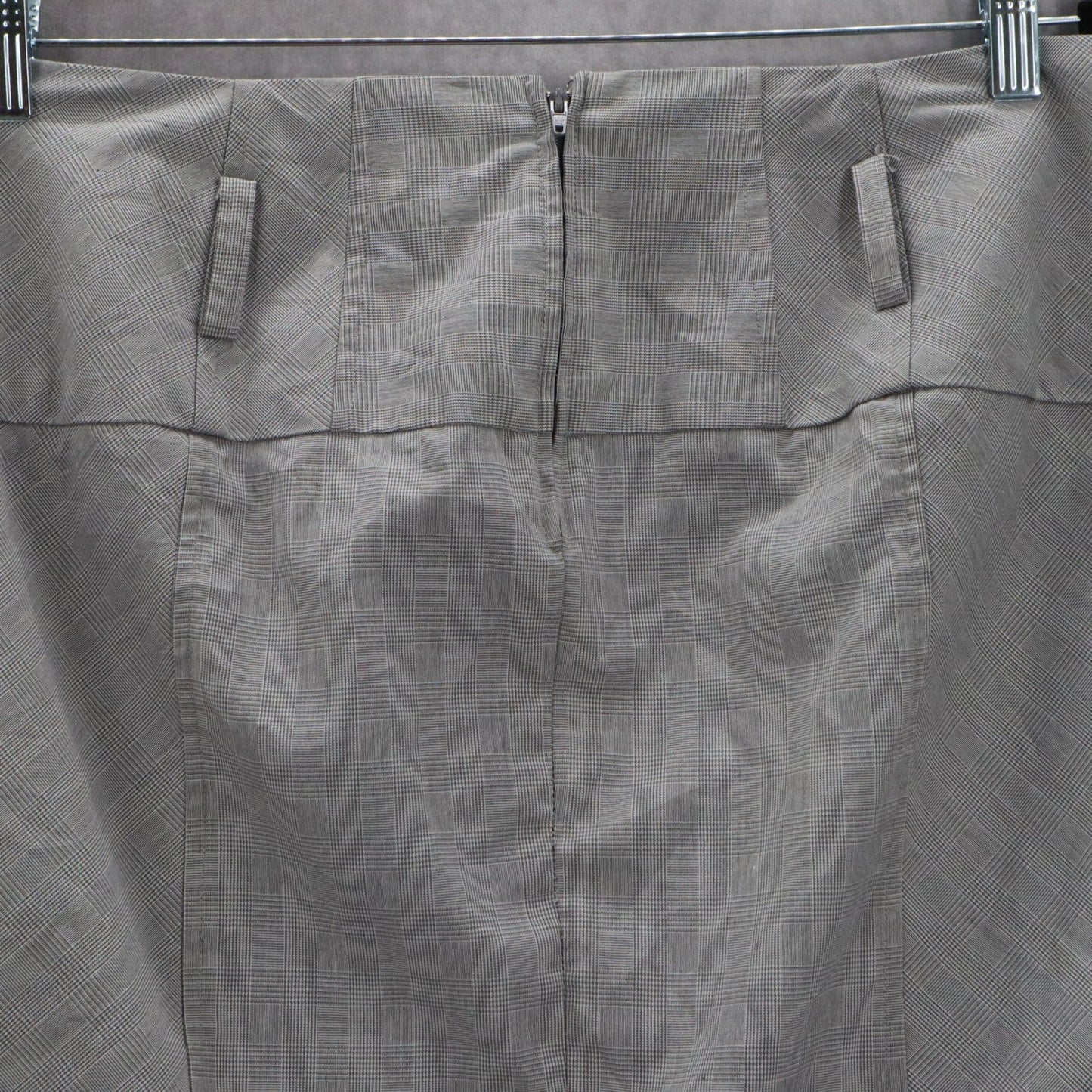 Torrid Gray Pencil Ruffle Checker Belt Retro Casual Preppy Skirt Plus 22