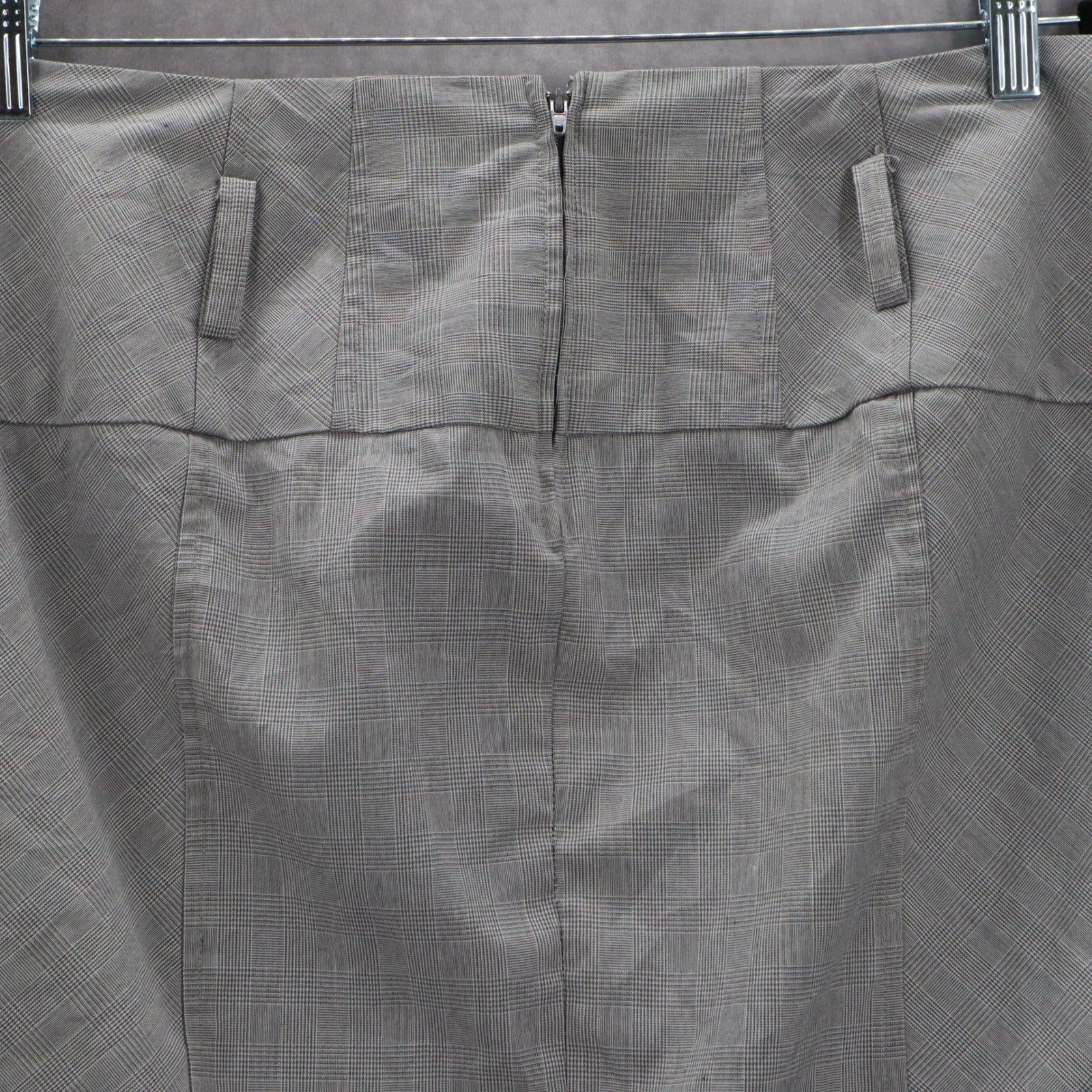 Torrid Gray Pencil Ruffle Checker Belt Retro Casual Preppy Skirt Plus 22