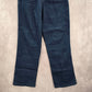 Blue Elastic Waist Pull-On Stretch Straight Leg Denim Jeans Pants 4XL