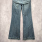 Princy by Jessica Simpson Blue Bootcut Flare Distress Denim Jeans Small 5