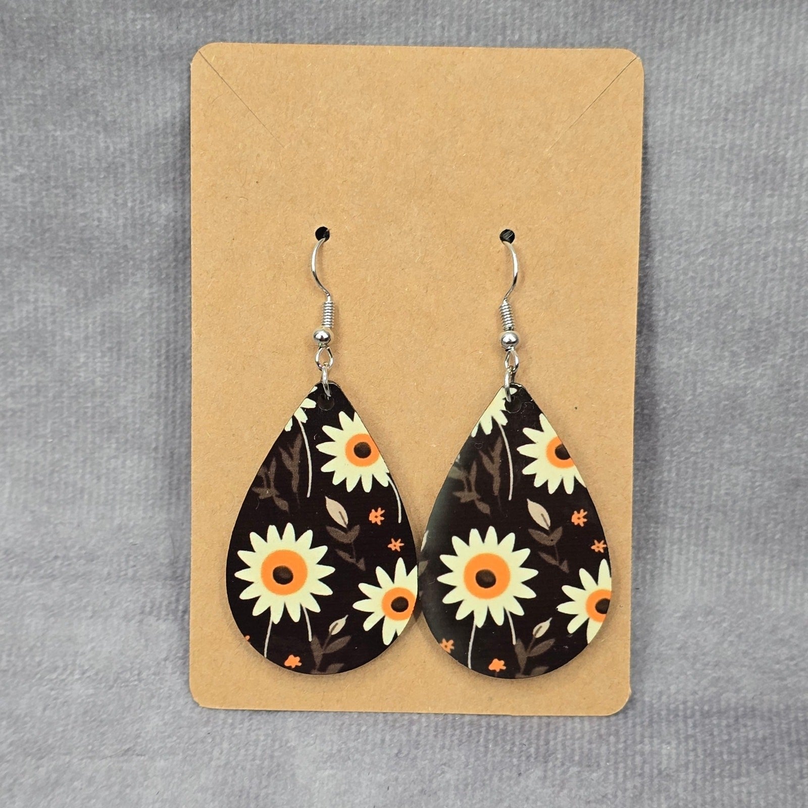 Teardrop Hook Floral Handmade Earrings JB1E10