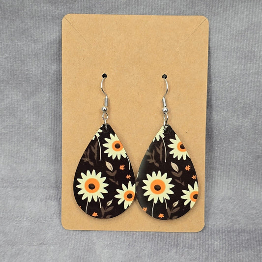 Teardrop Hook Floral Handmade Earrings JB1E10