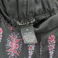 Twenty Six Black Floral Wide Leg Boho Pull On Comfy Trousers Pants M Medium