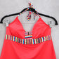 Mossimo Red Padded Halter Tie Bikini Tankini Tank Top Beach Swim S Small