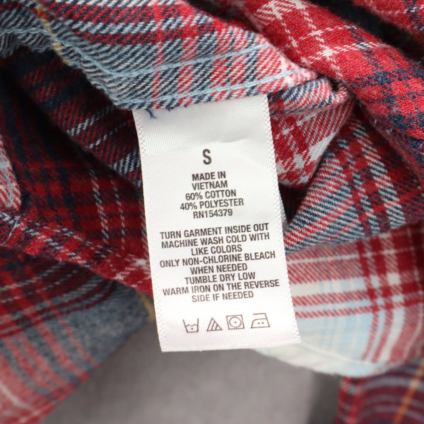 Aeropostale Red Flannel Plaid Long Sleeve Button Up Western Boyfriend Fit Small