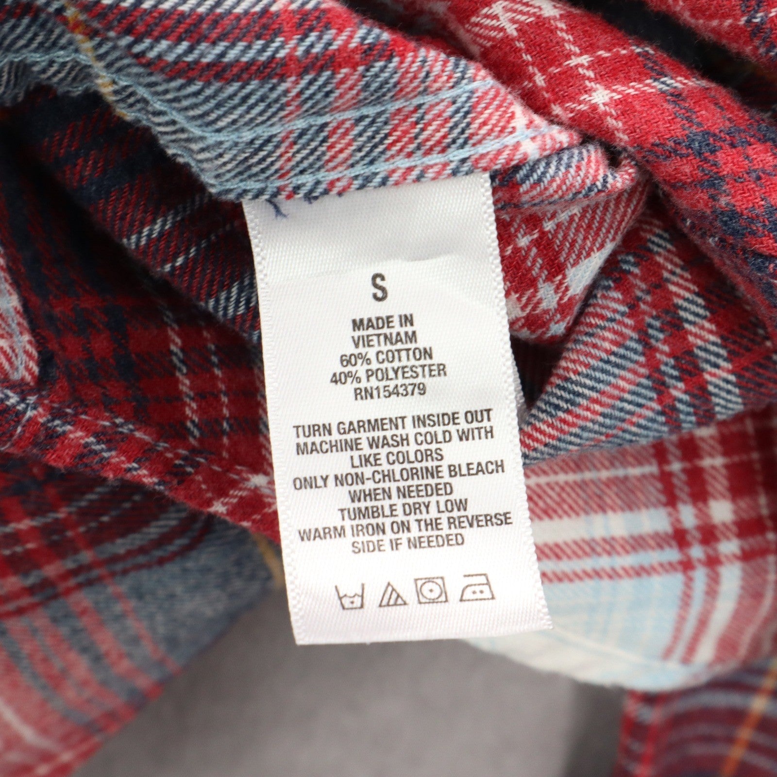Aeropostale Red Flannel Plaid Long Sleeve Button Up Western Boyfriend Fit Small