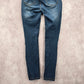 Jvini Fashion Blue Pull On Elastic Distressed Denim Pants Skinny Jeans S Small