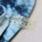 Blue Tie Dye One Shoulder Swim Sports Bra Hippie Bralette Bikini Top L Large