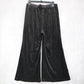 See and Be Seen Black Velvet Wide Leg Pants Glitter Stretch Trousers VTG Medium