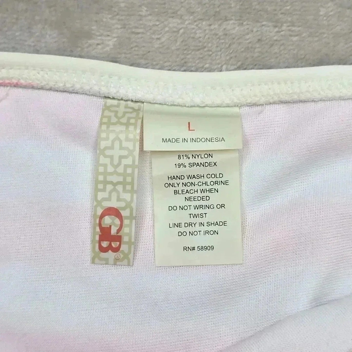 Gianni Bini Pink Stripped Bikini Bottom Swimwear Swimsuit Size Large