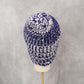 Purple Cable Knit Y2K Vintage Hippy Unisex Cottage Boho Bucket Beanie Cap Hat