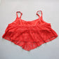 Mossimo Orange Eyelet Swim Sports Bra Beach Bralette Bikini Top L Large