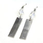 Silver Tarnished Tone Bead Bar Dangle Hook Earrings Fashion Jewelry E25